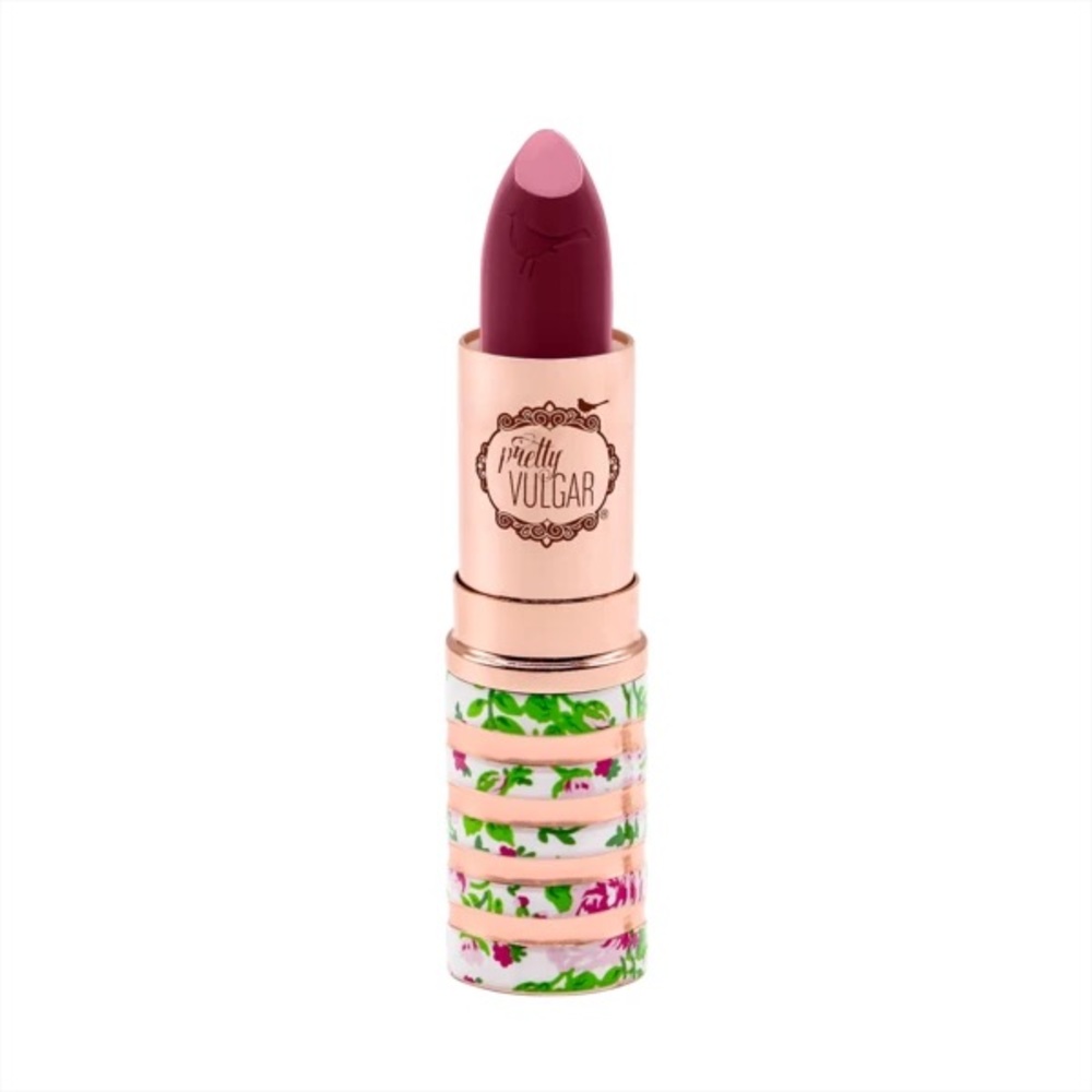 Pretty Vulgar matte BURGUNDY lipstick #04